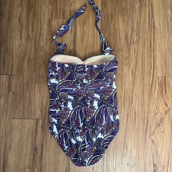 Land’s End Sz 12 One-Piece Halter Swimsuit - Picture 4 of 10